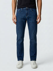MEDIUM BLUE WASHED — Premium Straight Fit Jeans D-2