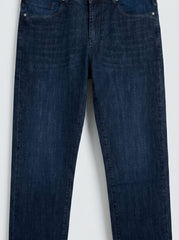 INDIGO WHISKER WASH — Premium Straight Fit Jeans D-1