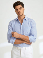 Azure Pinstripe Formal Shirt