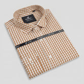 Caramel Gingham Formal Shirt