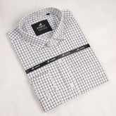 Navy Grid Formal Shirt