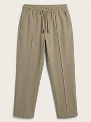 Desert Tapered Pleat Trouser — Warm Beige