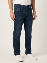 INDIGO WHISKER WASH — Premium Straight Fit Jeans D-1