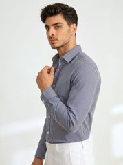 Charcoal Grid Formal Shirt