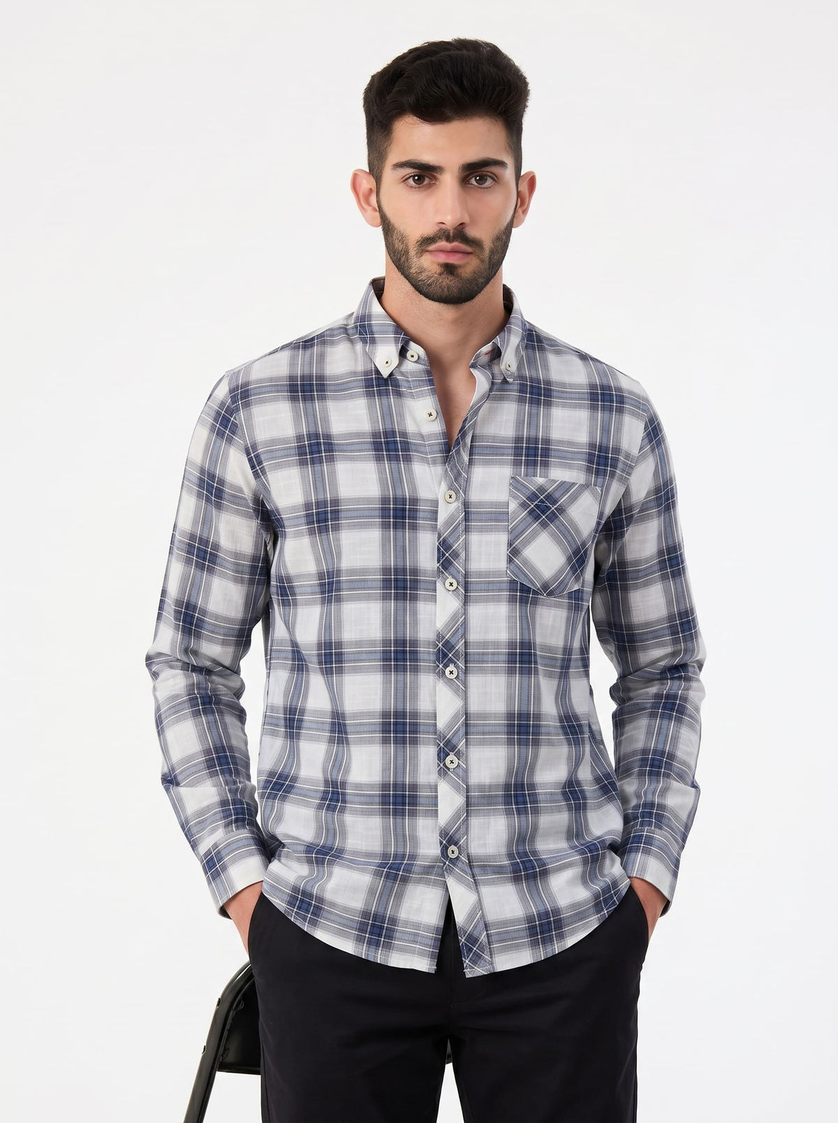 Slate Plaid — Button Down Shirt