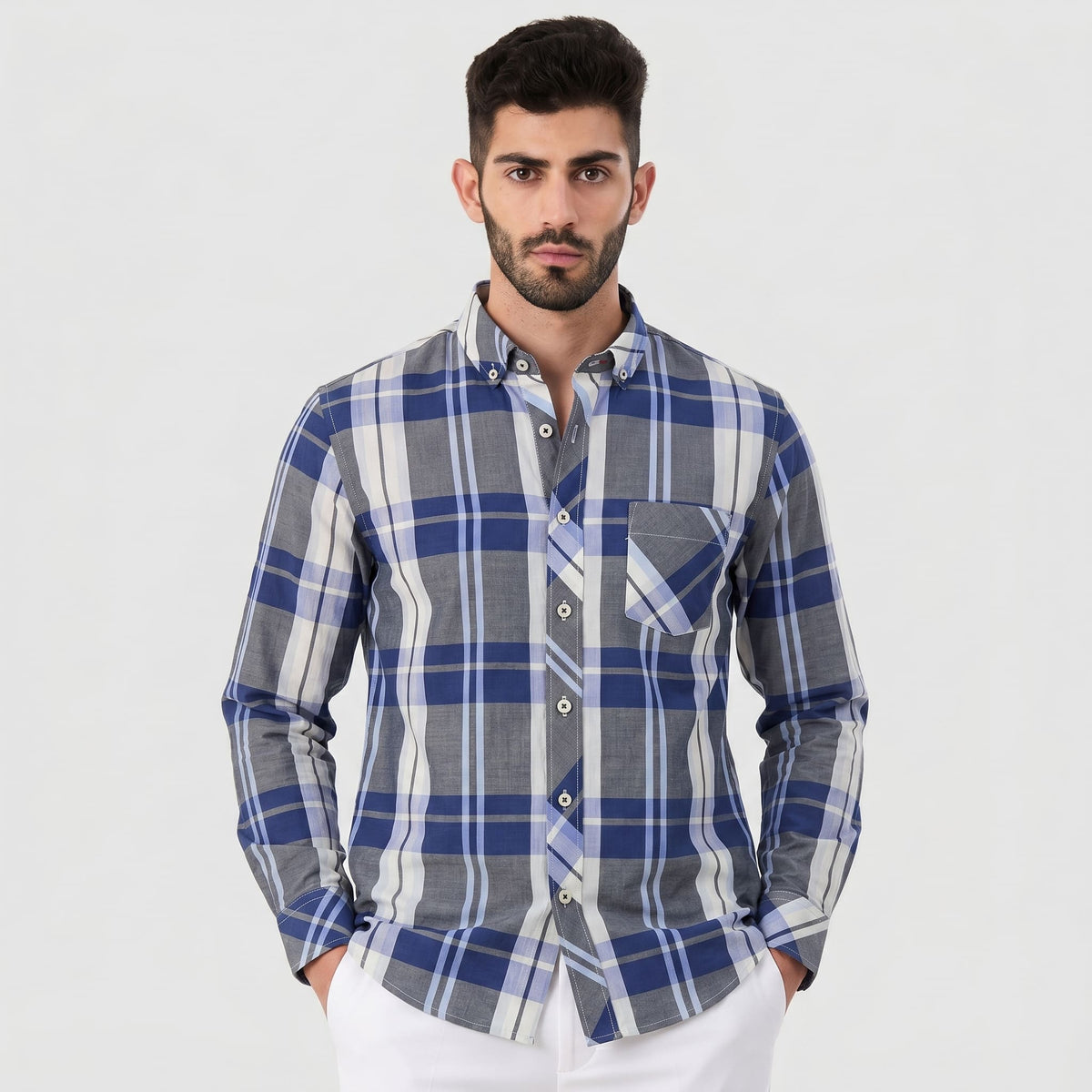 Graphite Wave — Button Down Shirt