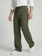 Ranger Olive Tapered Pleat Trouser  — Deep Olive