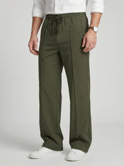 Ranger Olive Tapered Pleat Trouser  — Deep Olive