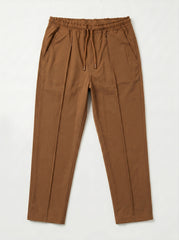Spiced Tapered Pleat Trouser— Mustard Brown