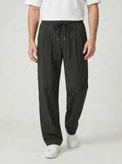 Noir Plain Trouser — Deep Charcoal Black
