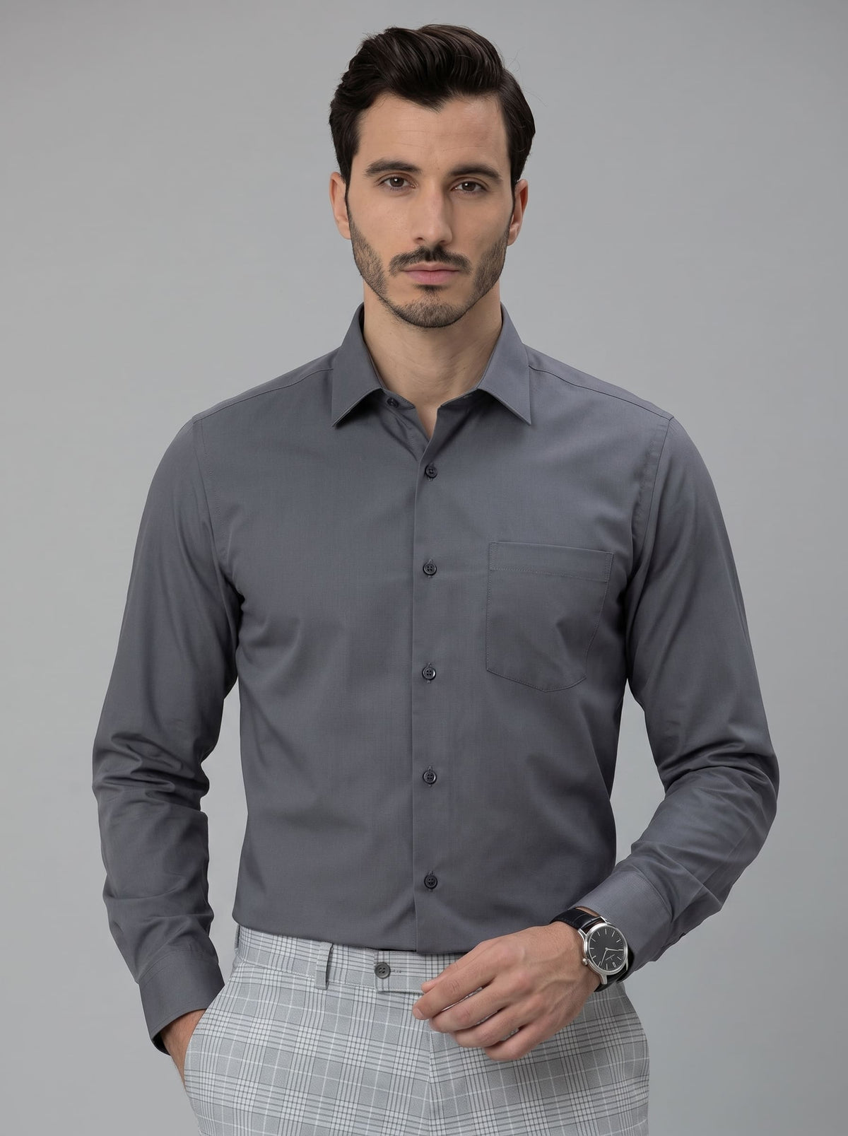 GREY — Signature Formal Shirt